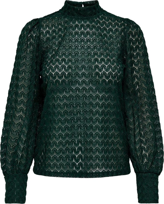 Jacqueline de Yong avery l/s lace top jrs noos 15268408 chocolate torte