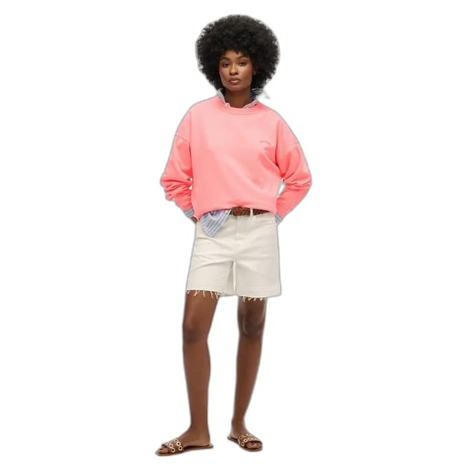 Superdry - Essential Logo sweatshirt met ronde hals en relaxte pasvorm - Dames - Truien