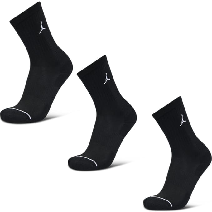Jordan Everyday Max Crew 3 Pack Sokken Unisex - Zwart - Maat 43 - 46