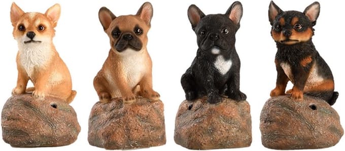 Esschert Design polyresin begroetingspup met sensor