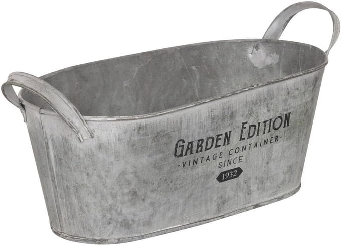 Atmosphera Plantenbakken - Metaal - Grijs - Set van 3