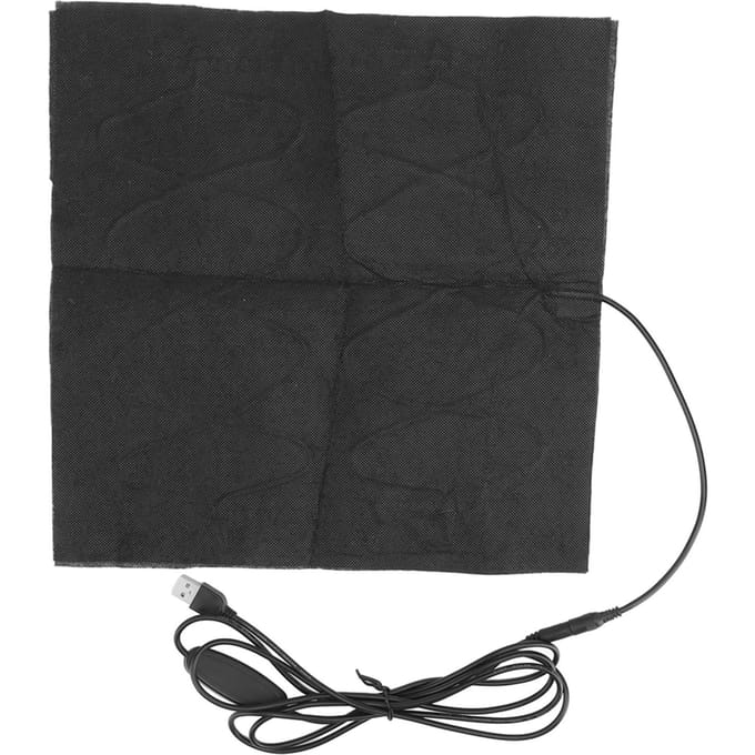 Verwarmingskussen 30x30cm Instelbare Temperatuur Snel Verwarmend Opvouwbaar USB DC 5V voor Thuis Kantoor black