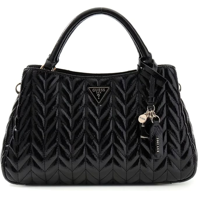 GUESS handtas schoudertas Cheryl Triple Compartment Satchel Dark Taupe