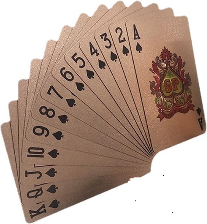 Speelkaarten goud - Pokerkaarten - Kaartspel - waterdicht - 2 sets