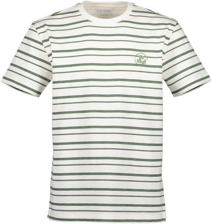 Blue Seven - Shirt 302829 groen / wit streep KM - maat M