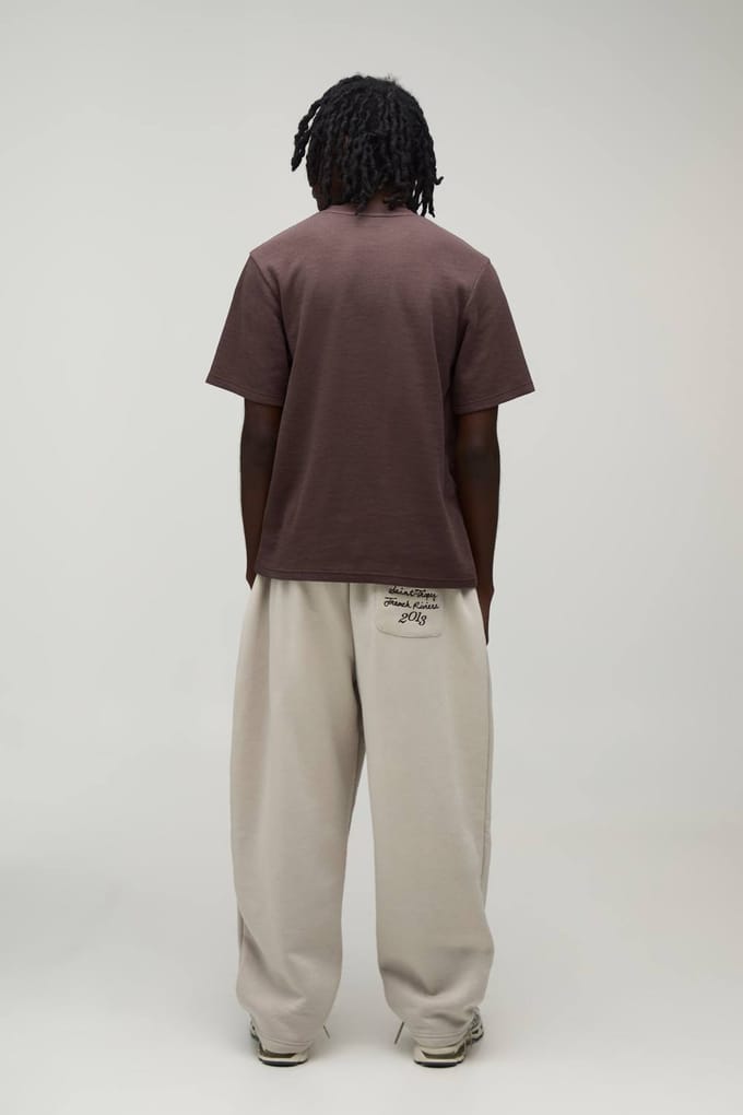Essentieel Regular Fit Wafel T-shirt | Chocolate | Size Small