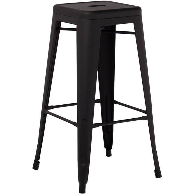Legend Metalen barkruk mat zwart - 77 cm