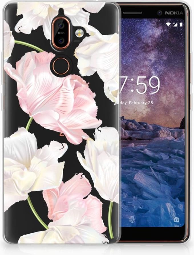 Nokia 7 Plus TPU Case Lovely Flowers