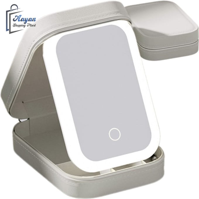 Draagbare Cosmetische Tas met LED Spiegel – Oplaadbaar – 77222