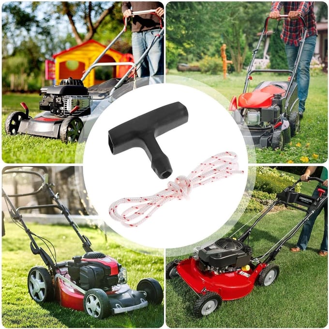 Grasmaaier Trekkoord - Starter Touw - Starten Grasmaaier - Zware Kwaliteit - 3 meter - Zwart