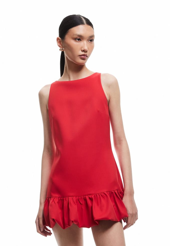 Mini-lengte Ballonvorm Minikleid