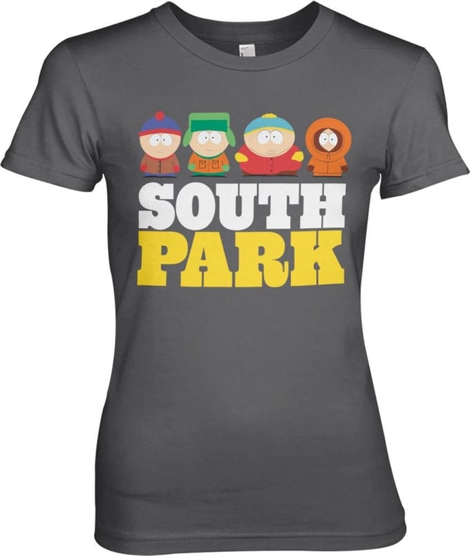 South Park Girly Tee dames-T-shirt donkergrijs