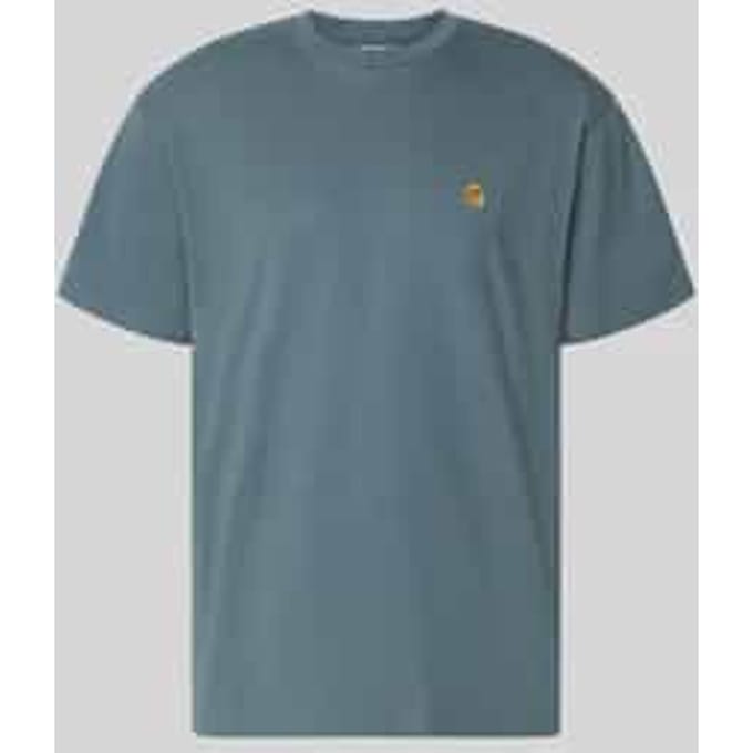 Regular fit T-shirt met logostitching Model 'Chase'