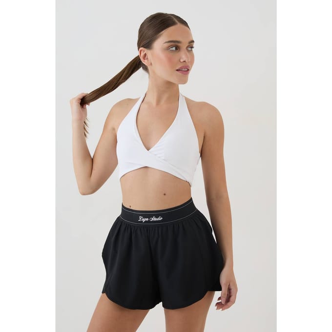 Dames Dsgn Studio Geweven Short Met Elastische Taille En Losse Pasvorm | Black | Maat: 3XL