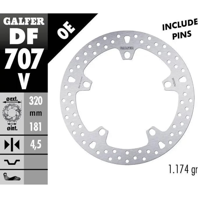 Motorfiets remschijf Galfer avant BMW IDEM 168B407D7