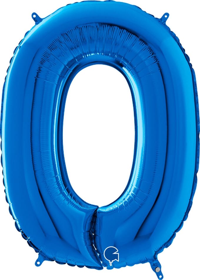 Folieballon - numbers - 26" - blue - 0