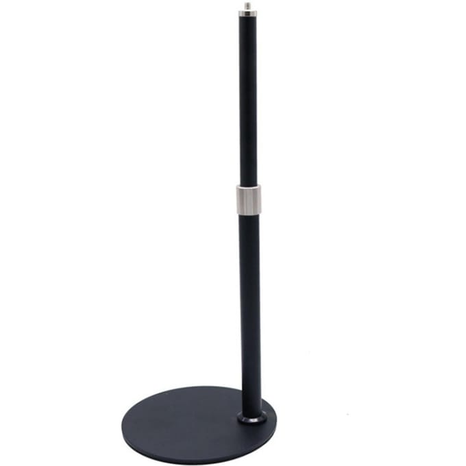 Multifunctionele Heftelefoonhouder Ringlamp Desktopstandaard Vullicht Telescopische Stang Beugel black