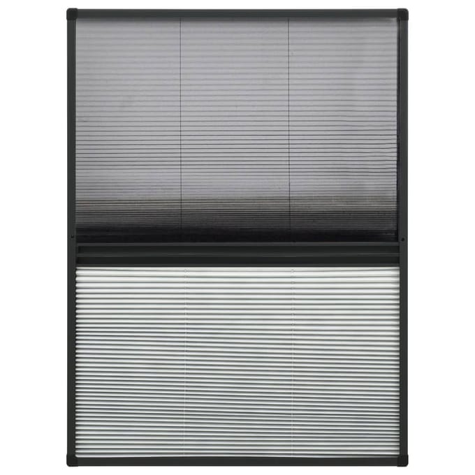 vidaXL - Raamhor - plissé - met - verduistering - 80x120 - cm - aluminium