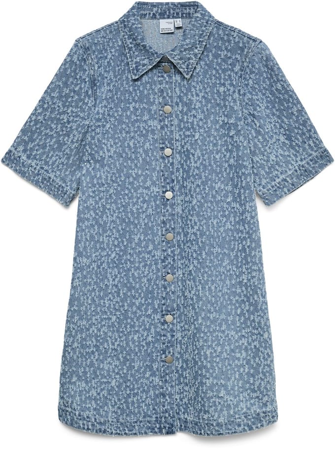 Vero Moda Fenja 2/4 Frayed Denim Jurk Dames