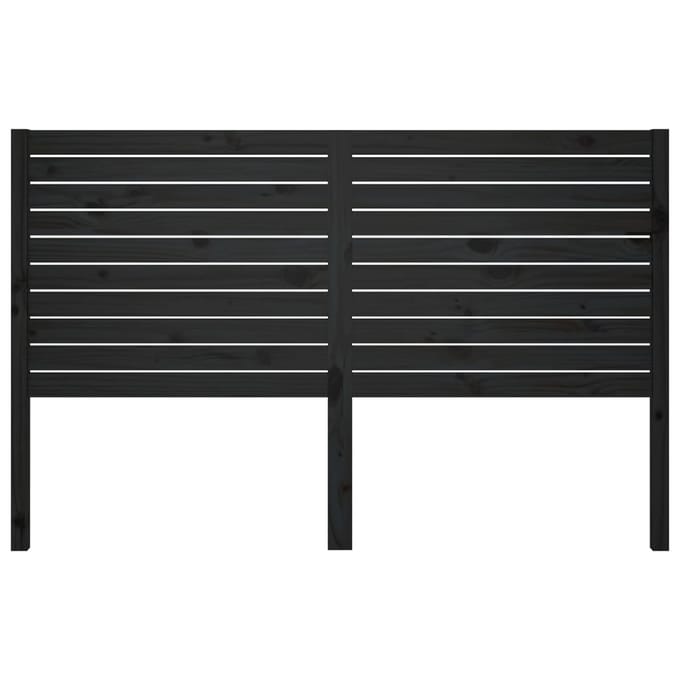 vidaXL - Hoofdbord - 156x4x100 - cm - massief - grenenhout - zwart