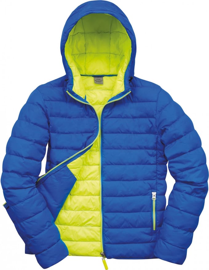 Result Men´s Snow Bird Hooded Jacket RT194M - Ocean Blue/Lime - S