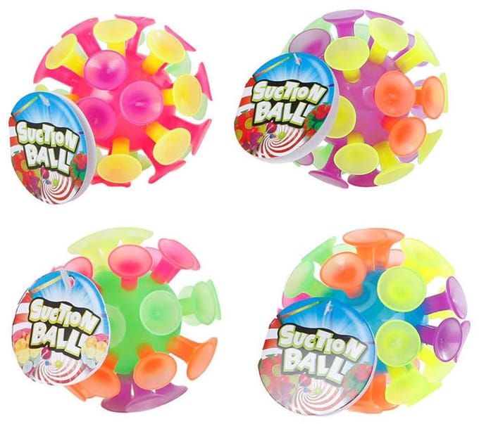 Zuignap bal 10cm 4ass Fidget artikelen