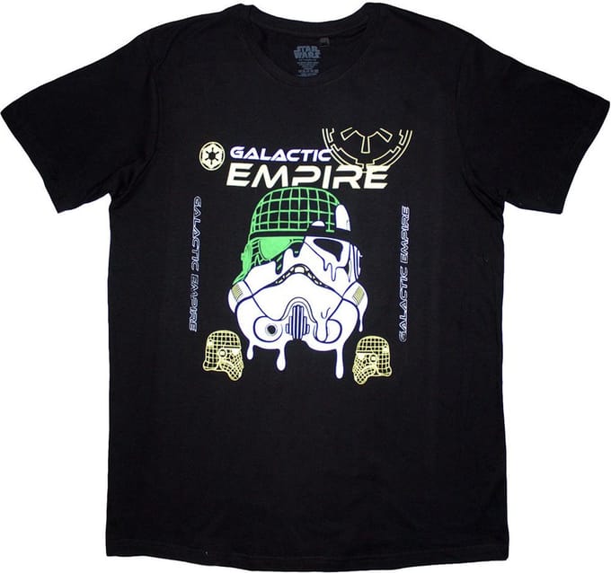 Disney Star Wars - Galactic Empire Melted Mask Heren T-shirt - M - Zwart