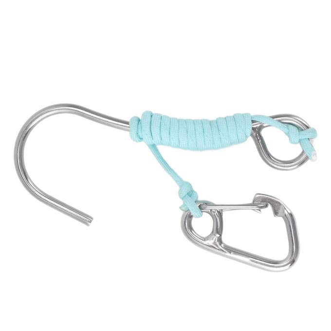 Duikhaak Enkel 316 Roestvrij Staal Anti-Verlies Koraalhaak met Lanyard Lichtgevend in het Donker voor blauw