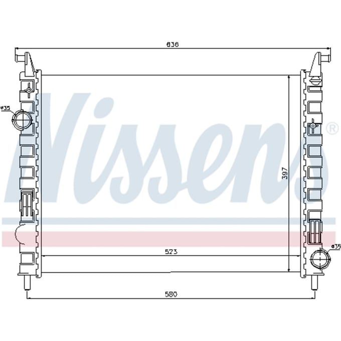Radiator, motorkoeling NISSENS 617862