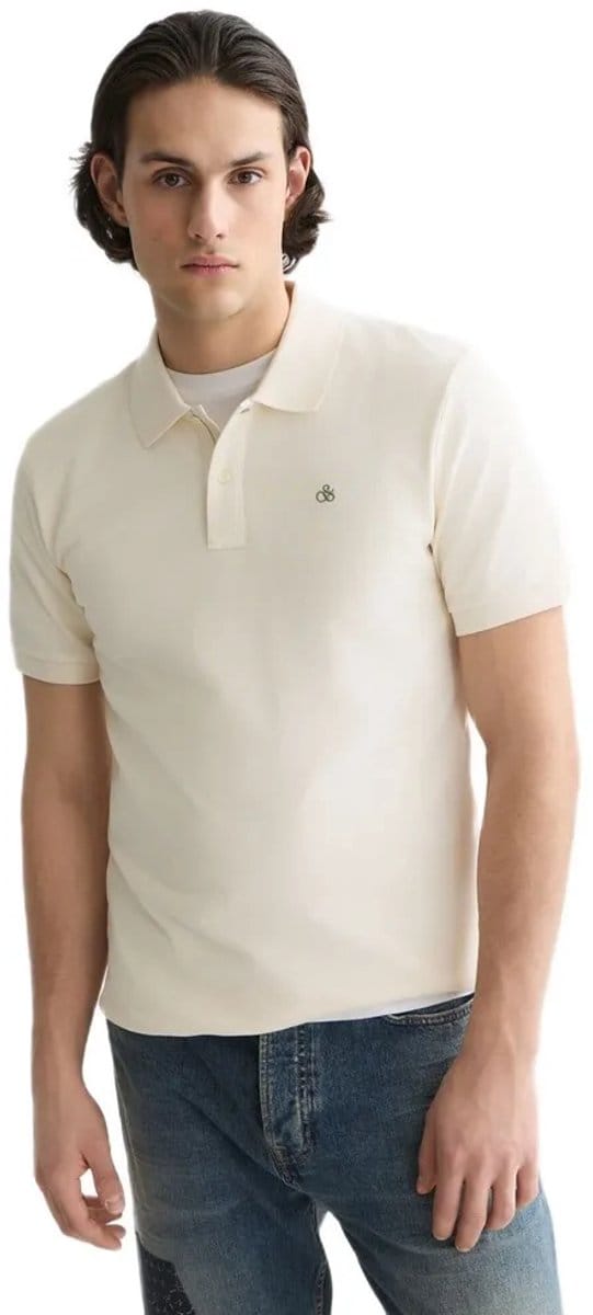 Scotch & Soda 183606 Regular Fit Korte Mouw Poloshirt Beige M Man
