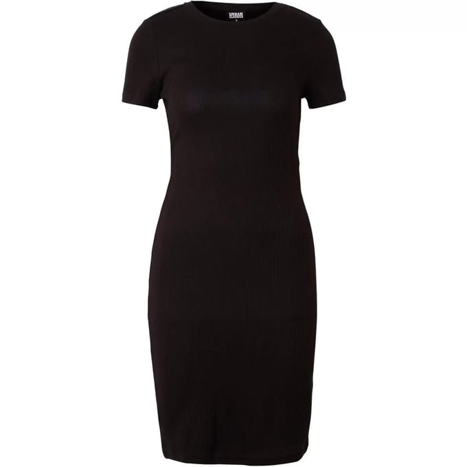 Urban Classics - Basic Slim Fit TShirt Dress Korte jurk - 4XL - Zwart