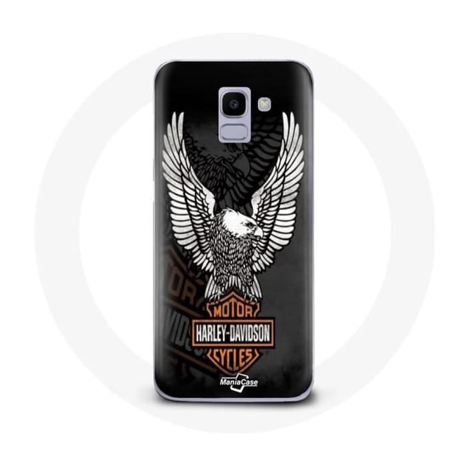 Hoesje voor Samsung Galaxy A6 2018 Harley Davidson adelaar-logo