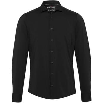 Pure The Functional Shirt Zwart - Maat 40 - Heren - Overhemden Formeel