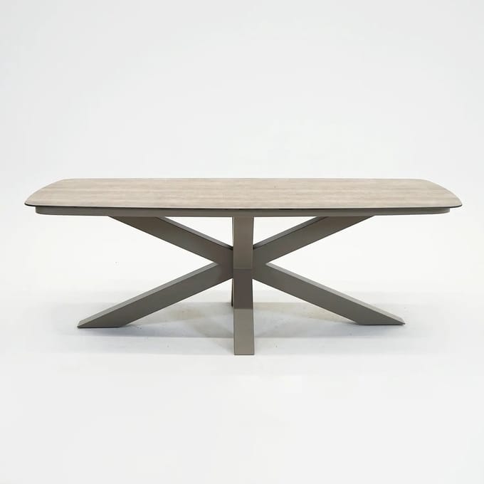Valerio boat tafel 220cm taupe