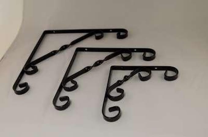 Duraline - Plankdrager - Ornament Zwart - Metaal - 25x25cm