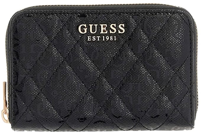 Guess Isemay Portemonnee Dames - Ritsportemonnee - Imitatieleer - Zwart