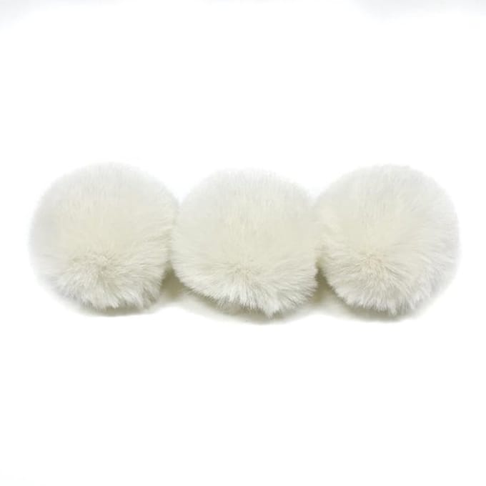 Onf3 - Kunstbont Pompons - DIY Handwerk - Crème - Pluche Bollen