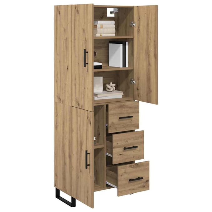 vidaXL - Highboard - 2 - st - Artisan - Eiken - 69,5 - x - 34 - x - 180 - cm