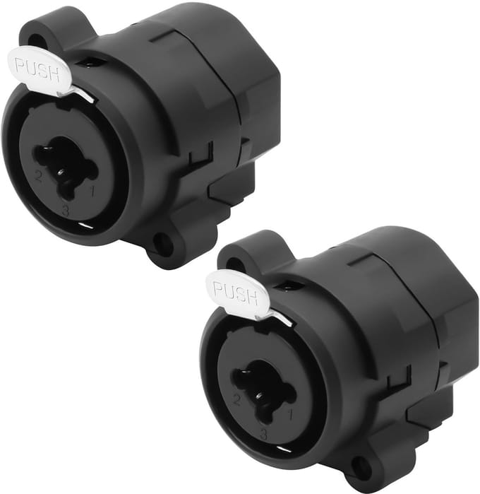 2-in-1 audio-adapterset: XLR- en 6,35 mm combo jacks