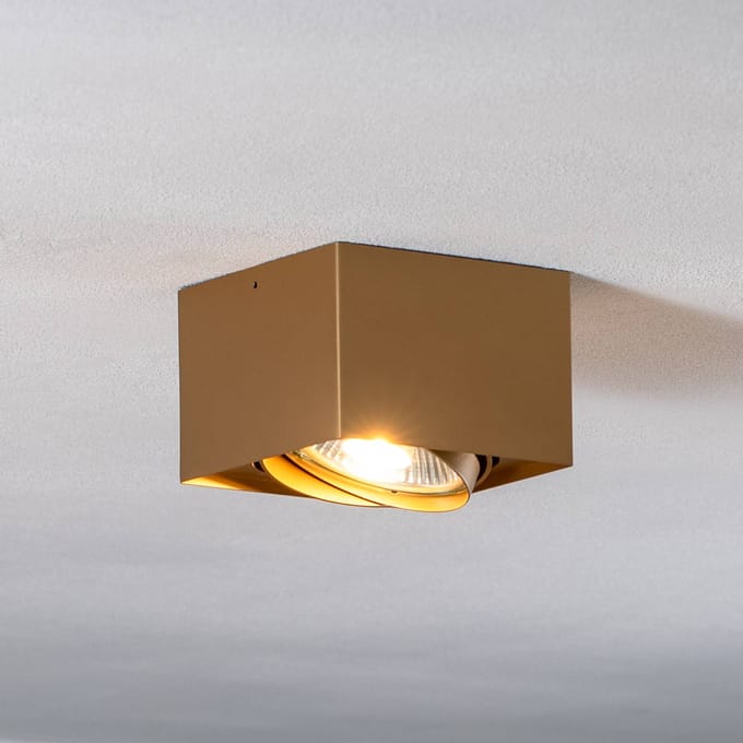 Argon Plafondspot Riesta, goud, 1-lamp