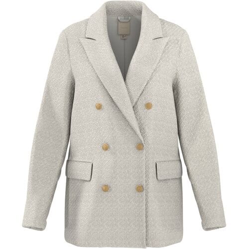 ESMARA Dames bouclé blazer (Crème, 34)