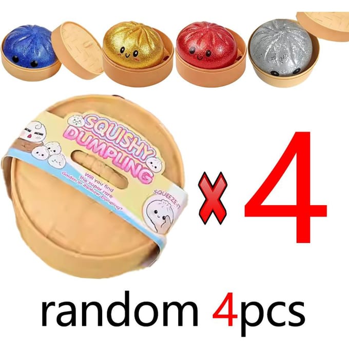 Glitter Dumpling Glitter Dumpling Squishy met Doos Dumplings Sensorisch Knijpspeelgoed voor Stressverlichting groothandel A
