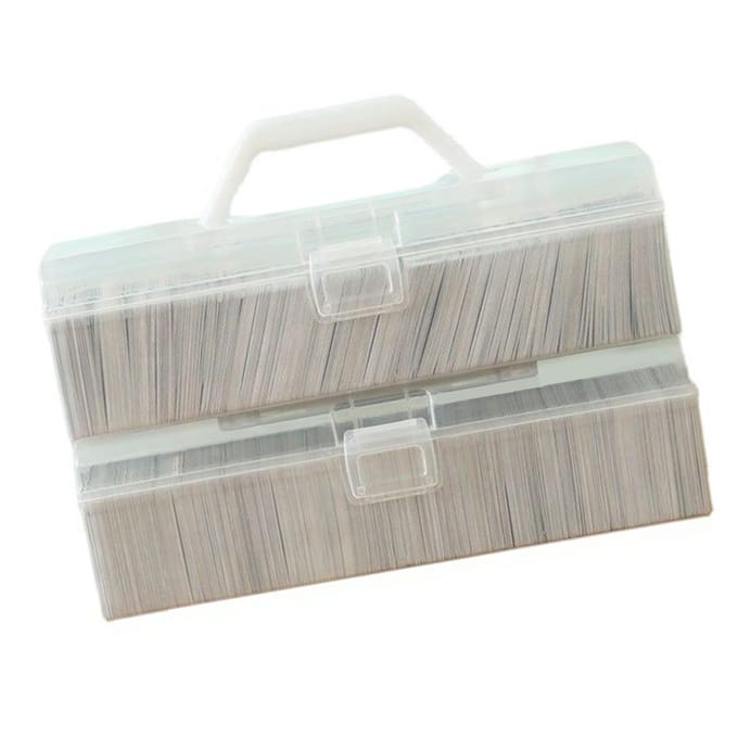 Spelkaart Organizer Plastic Handheld Klapdeksel Grote Capaciteit Transparante Ruilkaart Opbergdoos white