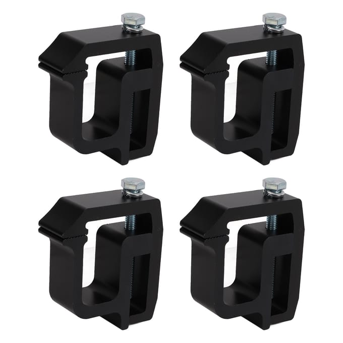 Pinces de Montage Topper de Benne en Aluminium de Rechange pour CHEVY Silverado Sierra 1500 2500 3500 black