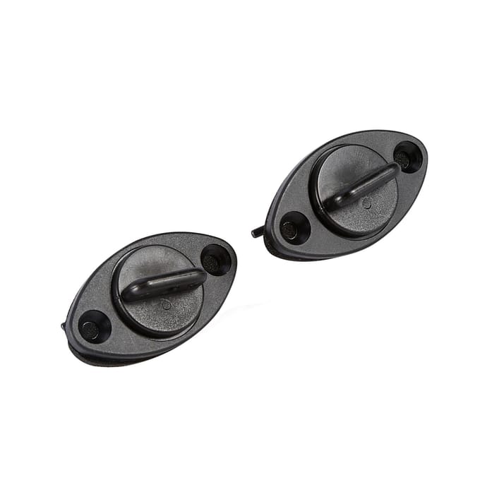 Universele Afvoerstop Kit 2 Stoppen Stop met Schroeven voor Kano Boot Bijboot Kajak Boot black