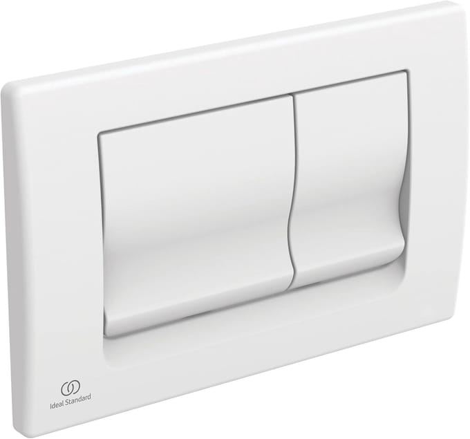 Bedieningsplaat WC - Spoelplaat - Dubbele Spoeling - Mechanische Bediening - 24.5 x 16 cm - Wit