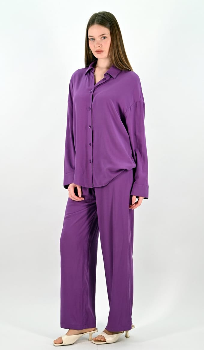 YesMooi - Pyjama Style Viscose Broek - M (38)