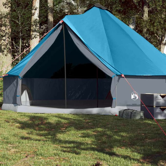 vidaXL - Tipitent - voor - gezin - 8-persoons - waterdicht - blauw