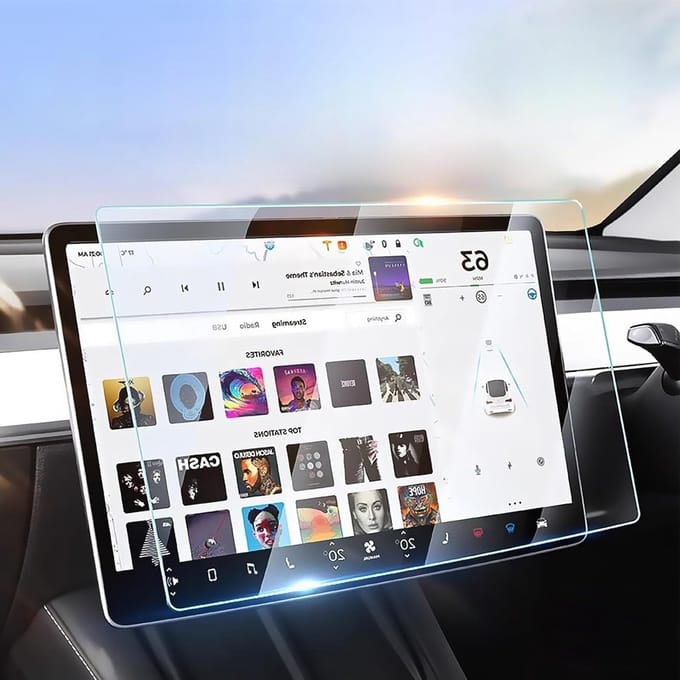 Veiligheidsglas Screen Protector voor Tesla Model Y en Model 3, Krasbestendig, 9H Hardheid, Perfecte Bescherming voor Touchscreen