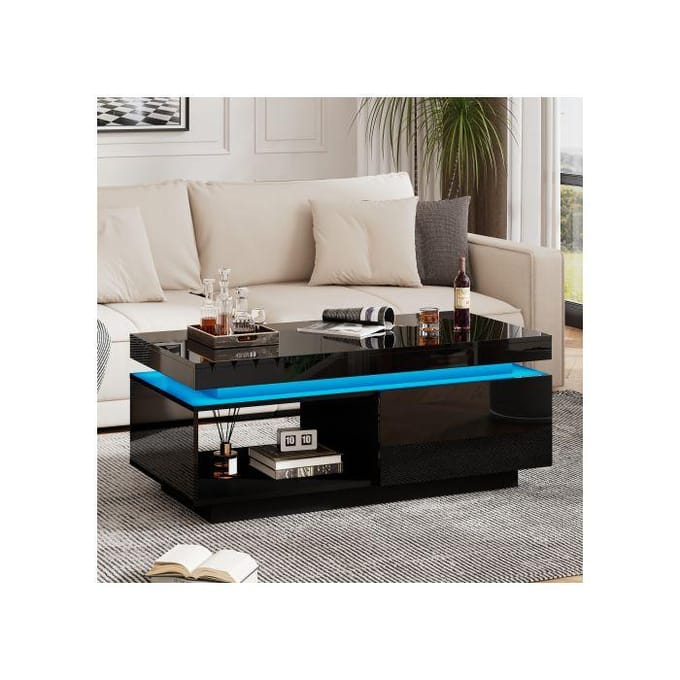 Salontafel - MUVOE - Modern - LED-verlichting - Ruime lade - Belasting 50 kg